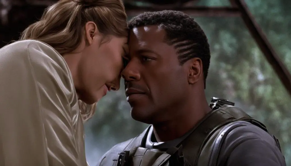 Christopher Judge with Amanda Tapping in Stargate SG-1