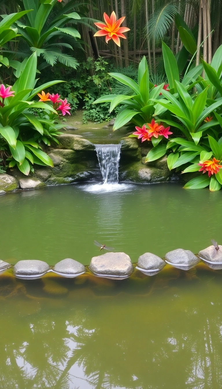 21 Backyard Tropical Oasis Ideas That'll Make You Want to Stay Outside Forever! 21 Backyard Tropical Oasis Ideas That'll Make You Want to Stay Outside Forever! - 4. Tranquil Water Features