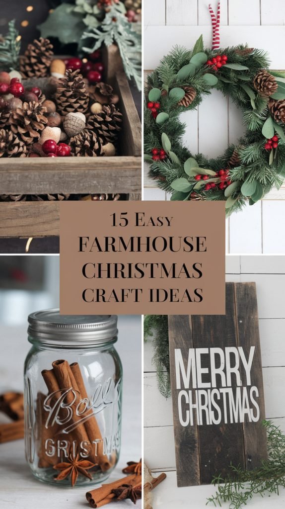 15 Easy Farmhouse Christmas Crafts You Can Make in One Weekend!