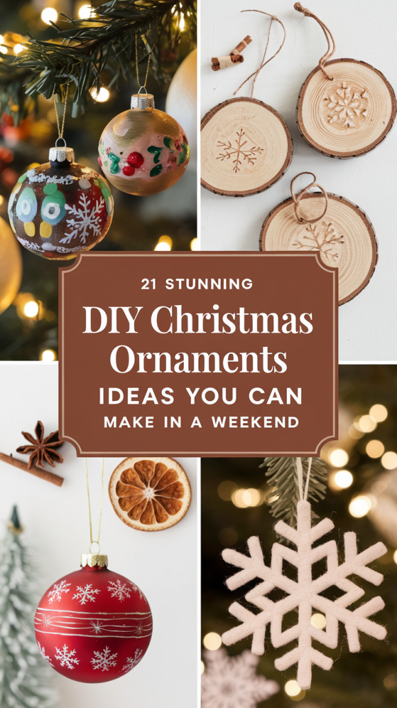 21 Stunning DIY Christmas Ornaments Ideas You Can Make in a Weekend