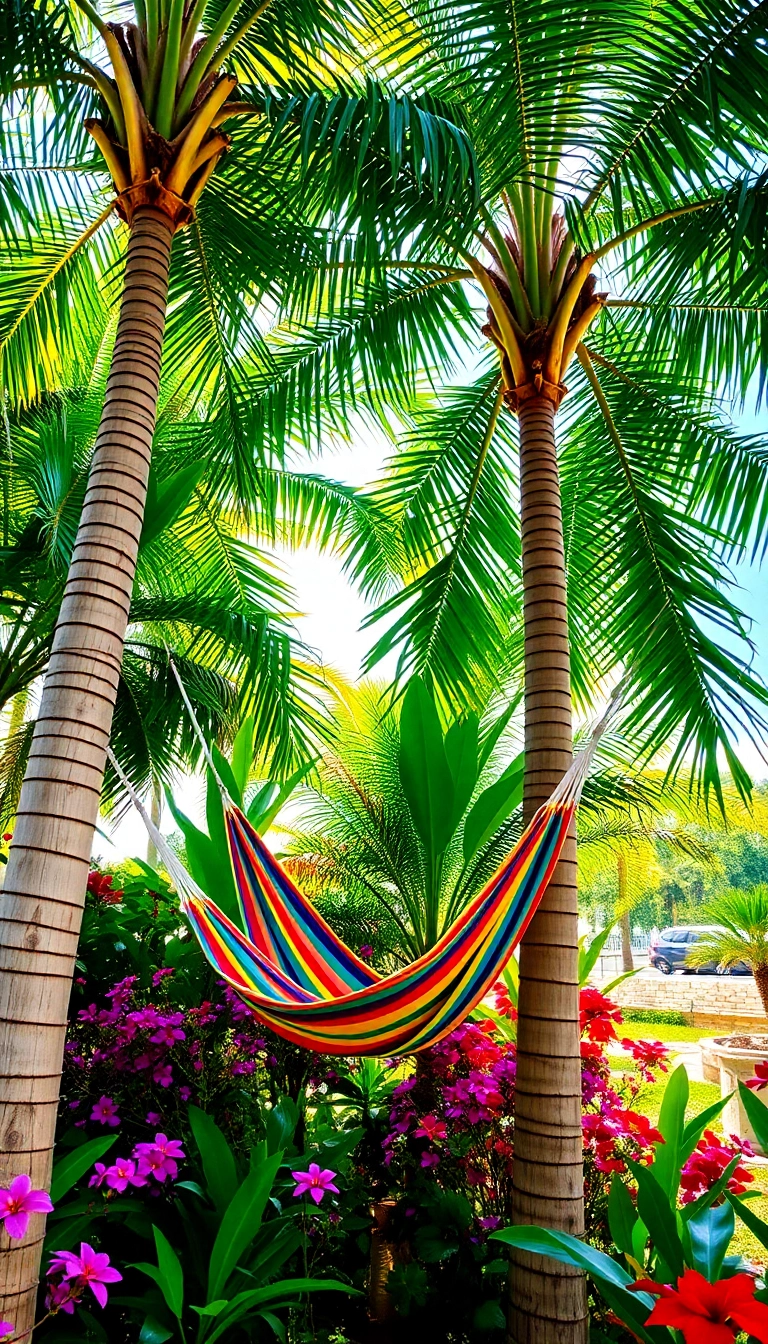 21 Backyard Tropical Oasis Ideas That'll Make You Want to Stay Outside Forever! 21 Backyard Tropical Oasis Ideas That'll Make You Want to Stay Outside Forever! - 7. Hammock Havens