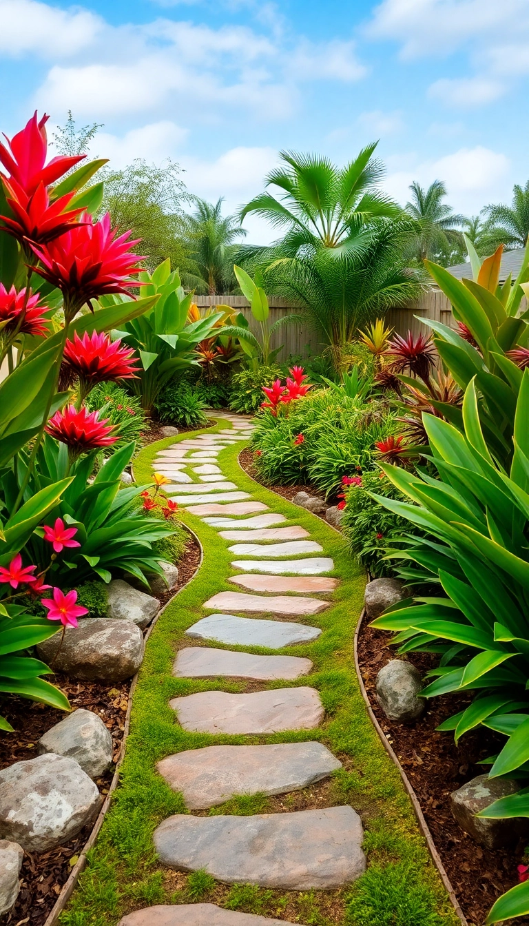 21 Backyard Tropical Oasis Ideas That'll Make You Want to Stay Outside Forever! 21 Backyard Tropical Oasis Ideas That'll Make You Want to Stay Outside Forever! - 14. Garden Pathways
