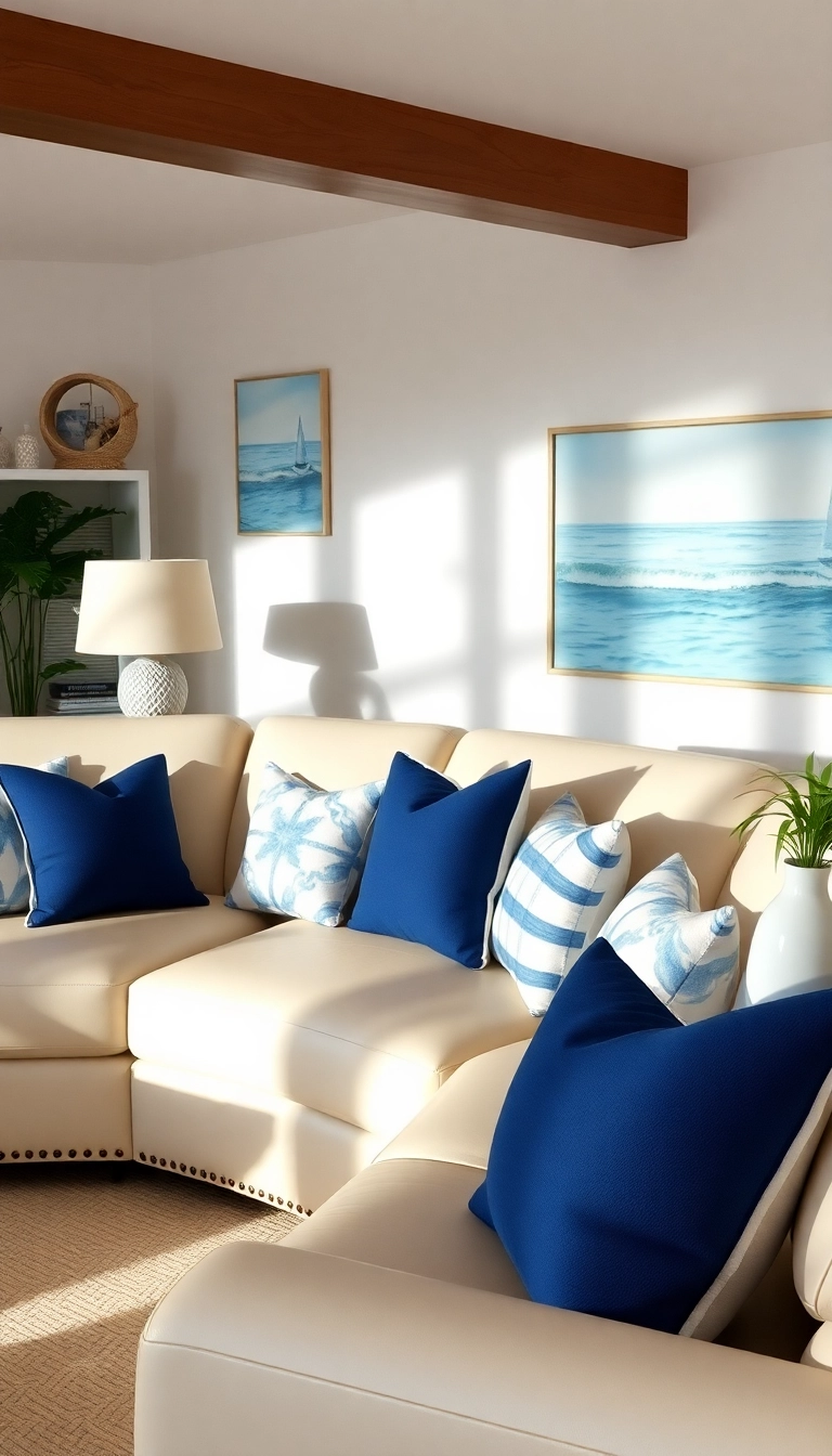 21 Stunning Leather Couch Living Room Decor Ideas That Will Transform Your Space! 21 Stunning Leather Couch Living Room Decor Ideas That Will Transform Your Space! - 7. Coastal Retreat