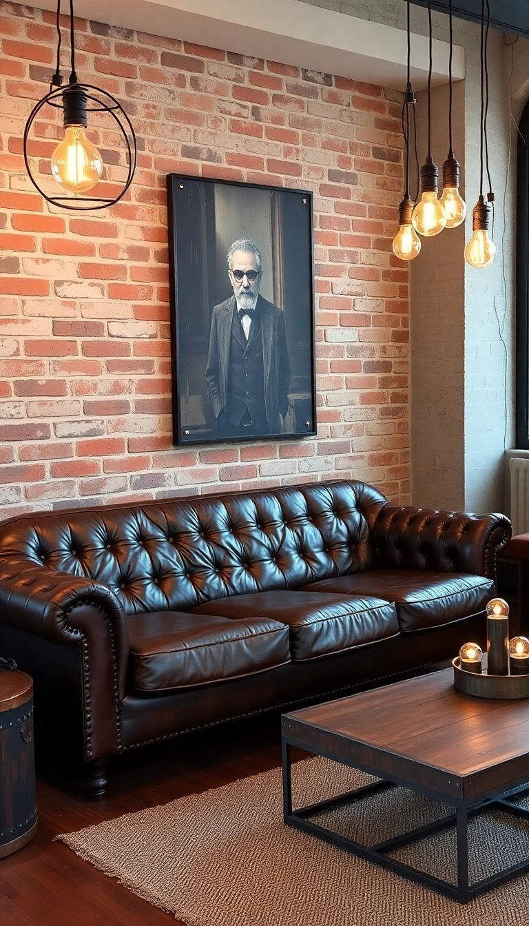 21 Stunning Leather Couch Living Room Decor Ideas That Will Transform Your Space! 21 Stunning Leather Couch Living Room Decor Ideas That Will Transform Your Space! - 6. Industrial Edge