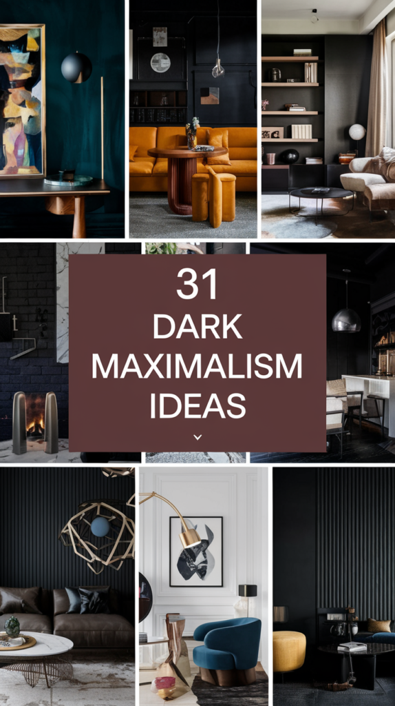 31 Dark Maximalism Ideas for an Elegant Atmosphere Dark Maximalism Ideas