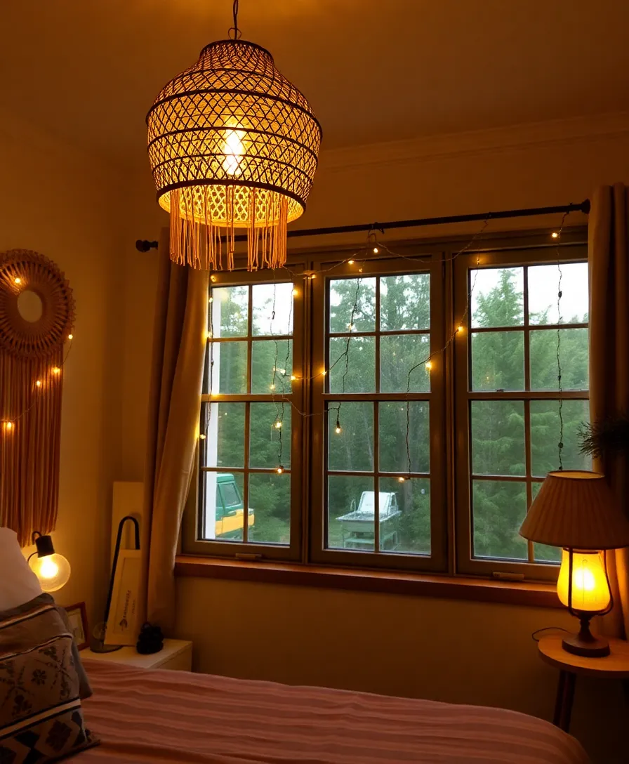 21 Eclectic Boho Bedroom Ideas That'll Make You Want to Redecorate Right Now! 21 Eclectic Boho Bedroom Ideas That'll Make You Want to Redecorate Right Now! - 7. Unique Lighting Fixtures