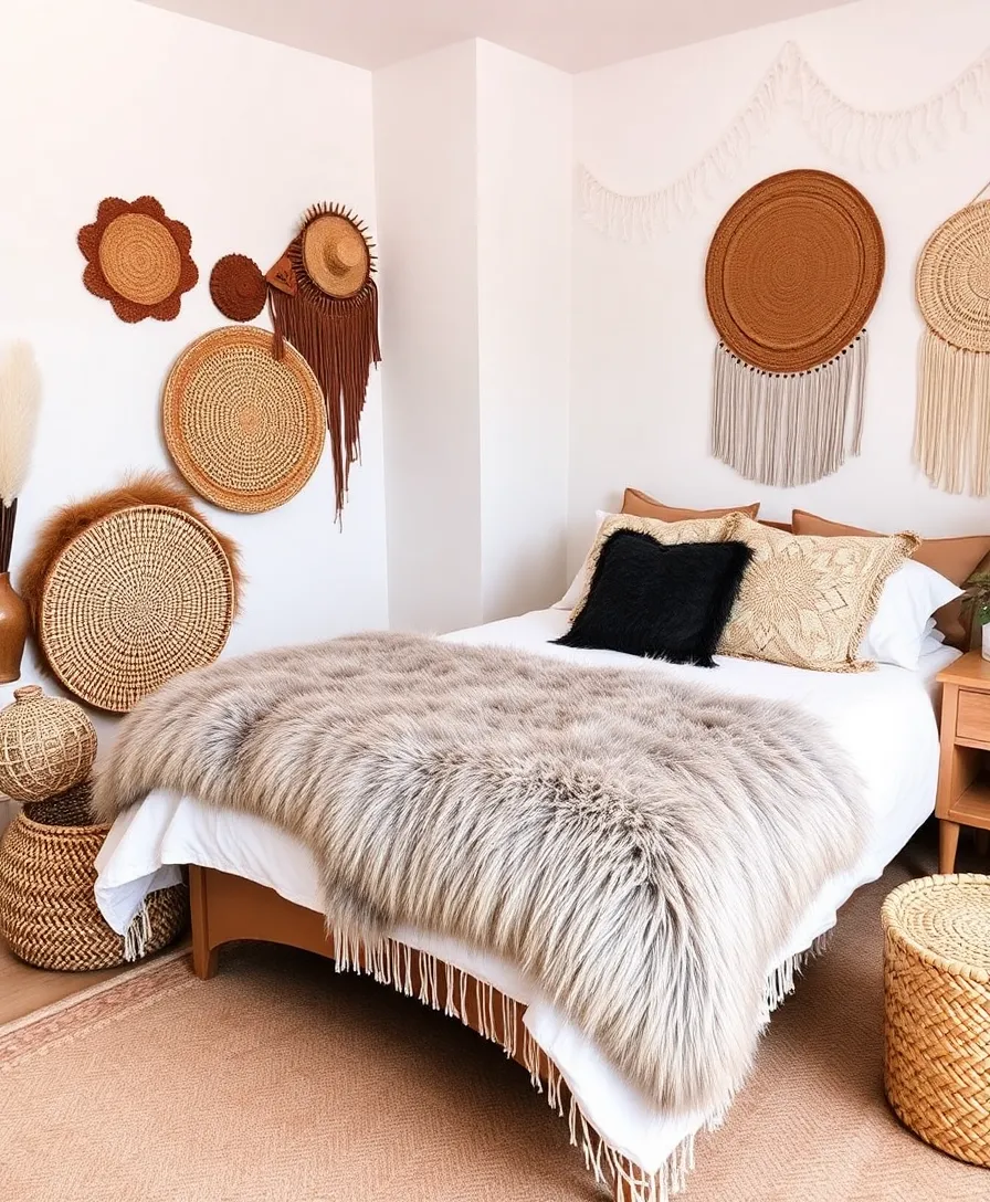 21 Eclectic Boho Bedroom Ideas That'll Make You Want to Redecorate Right Now! 21 Eclectic Boho Bedroom Ideas That'll Make You Want to Redecorate Right Now! - 20. Incorporating Textures