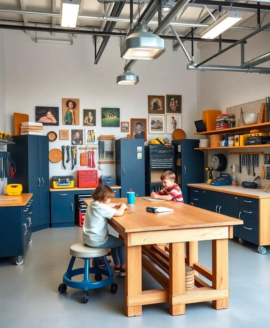 21 Garage Workshop Layouts That'll Transform Your Space Into a DIY Dreamland! 21 Garage Workshop Layouts That'll Transform Your Space Into a DIY Dreamland! - 18. The Family-Friendly Workshop