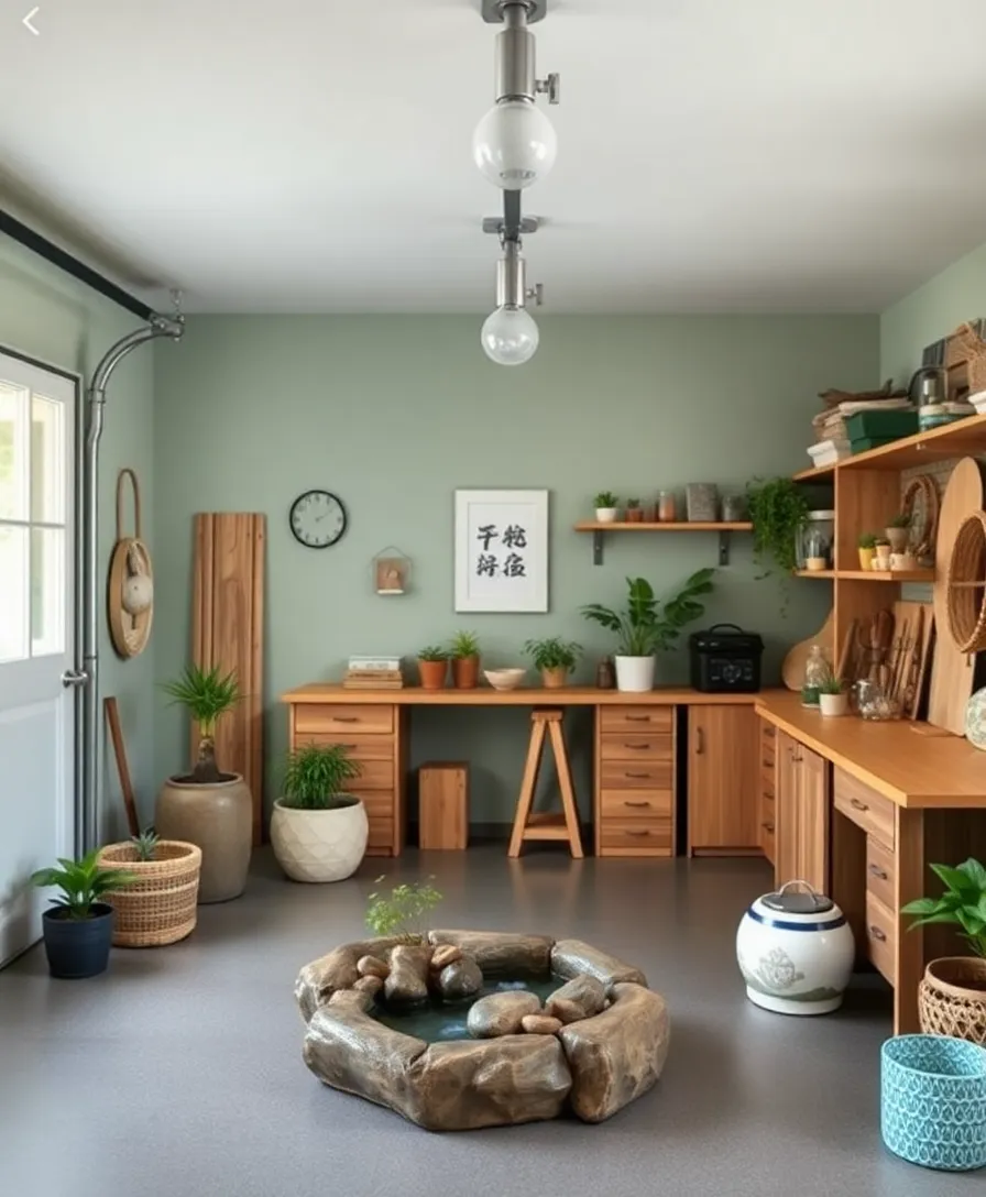 21 Garage Workshop Layouts That'll Transform Your Space Into a DIY Dreamland! 21 Garage Workshop Layouts That'll Transform Your Space Into a DIY Dreamland! - 19. The Zen Workshop
