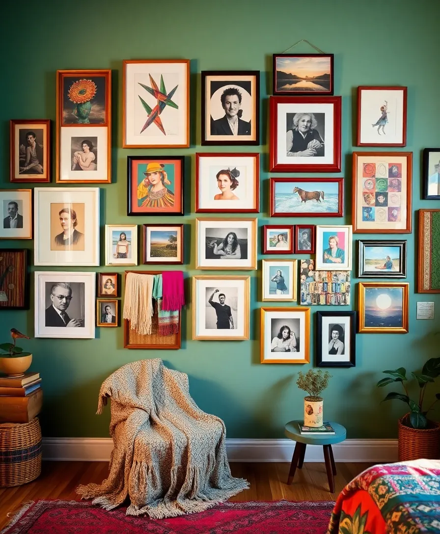 21 Eclectic Boho Bedroom Ideas That'll Make You Want to Redecorate Right Now! 21 Eclectic Boho Bedroom Ideas That'll Make You Want to Redecorate Right Now! - 5. Gallery Wall