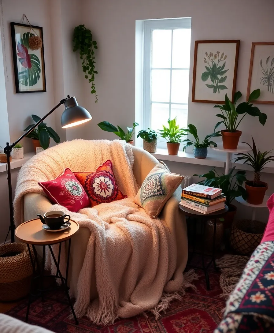 21 Eclectic Boho Bedroom Ideas That'll Make You Want to Redecorate Right Now! 21 Eclectic Boho Bedroom Ideas That'll Make You Want to Redecorate Right Now! - 6. Cozy Reading Nook