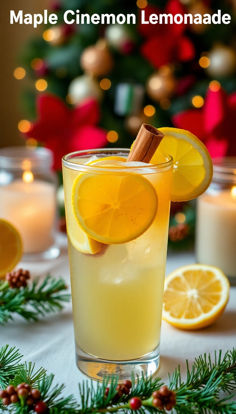 21 Irresistible Christmas Mocktails That Will Make Your Holiday Celebrations Sparkle! 21 Irresistible Christmas Mocktails That Will Make Your Holiday Celebrations Sparkle! - 15. Maple Cinnamon Lemonade