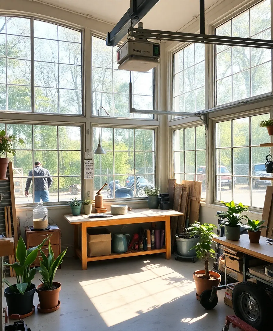 21 Garage Workshop Layouts That'll Transform Your Space Into a DIY Dreamland! 21 Garage Workshop Layouts That'll Transform Your Space Into a DIY Dreamland! - 5. The Workshop with a View