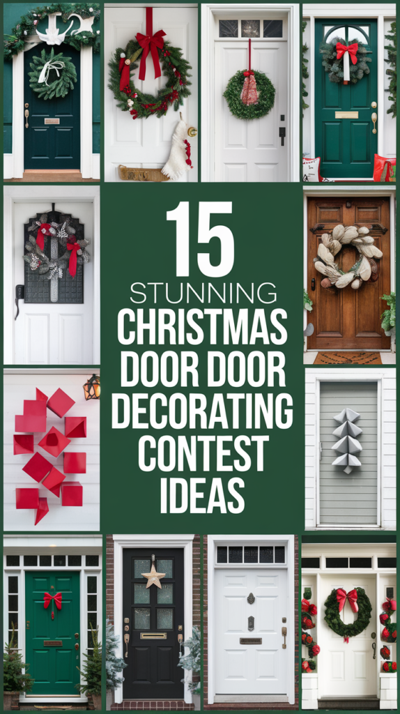 15 Stunning Christmas Door Decorating Contest Ideas Stunning Christmas Door Decorating Contest Ideas