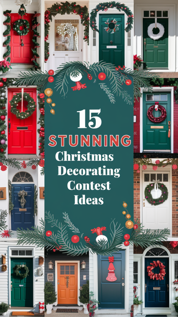 15 Stunning Christmas Door Decorating Contest Ideas Stunning Christmas Door Decorating Contest Ideas