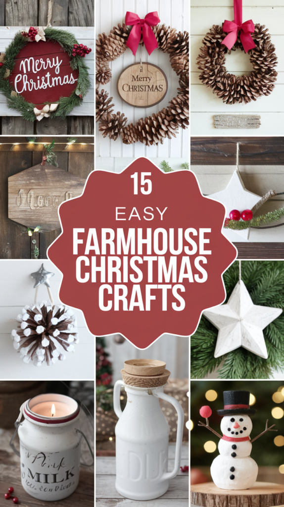 15 Easy Farmhouse Christmas Crafts You Can Make in One Weekend!