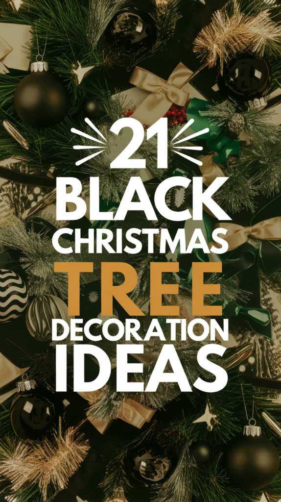 21 Chic Black Christmas Tree Decoration Ideas for a Bold Holiday Look Black Christmas Tree Decoration Ideas