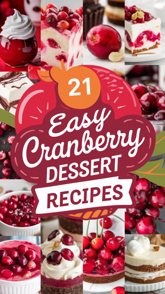 21 Easy Cranberry Dessert Recipes You’ll Want to Make This Holiday Season!
