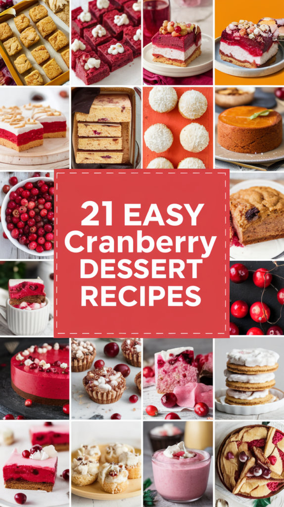21 Easy Cranberry Dessert Recipes You’ll Want to Make This Holiday Season!