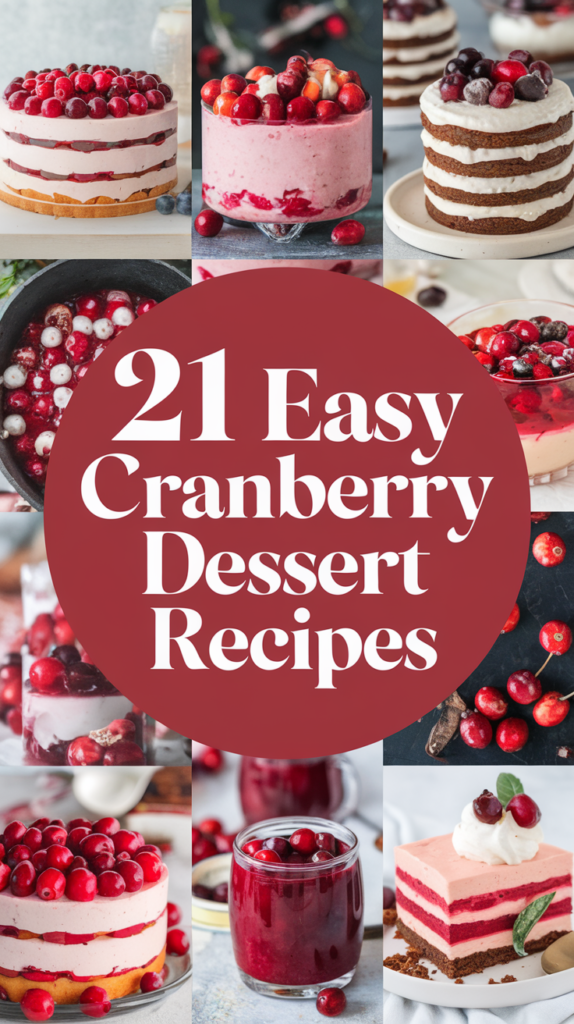 21 Easy Cranberry Dessert Recipes You’ll Want to Make This Holiday Season!