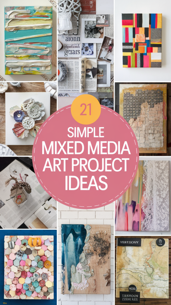 21 Simple Mixed Media Art Project Ideas